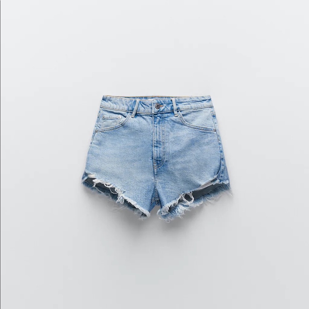 Hi Rise Denim Shorts